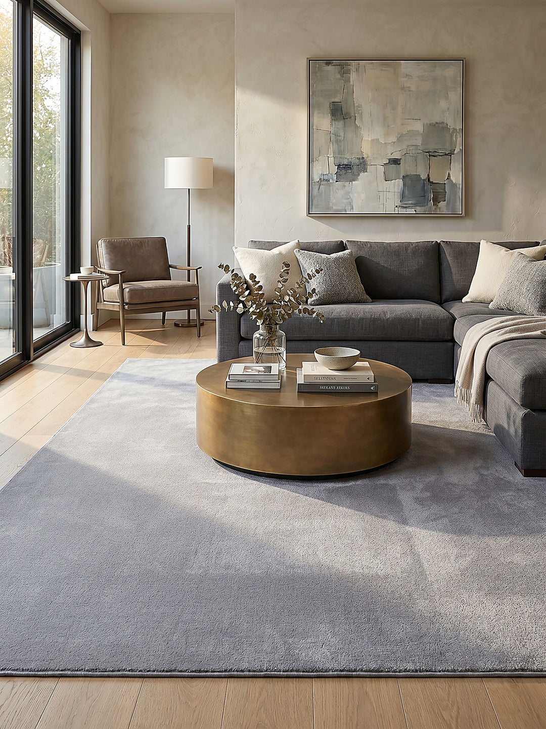 Teppich Grau Farbdetail Muster_