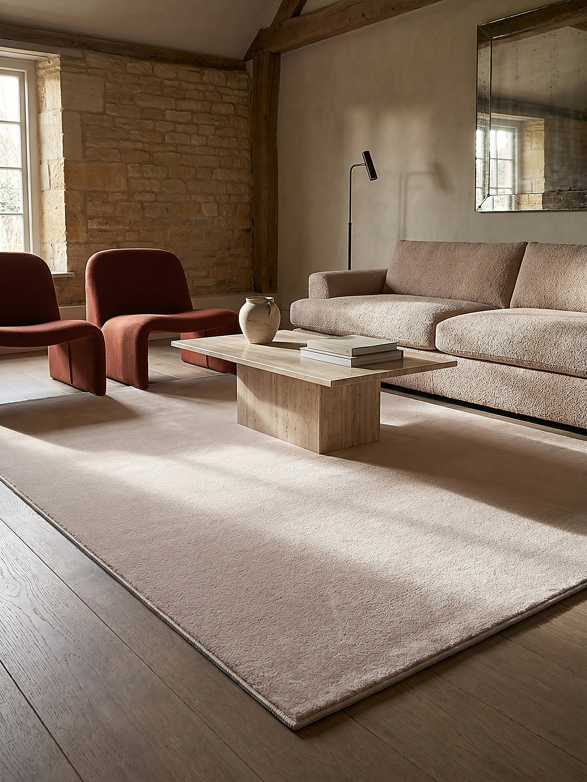Teppich Beige Textur Nahaufnahme_