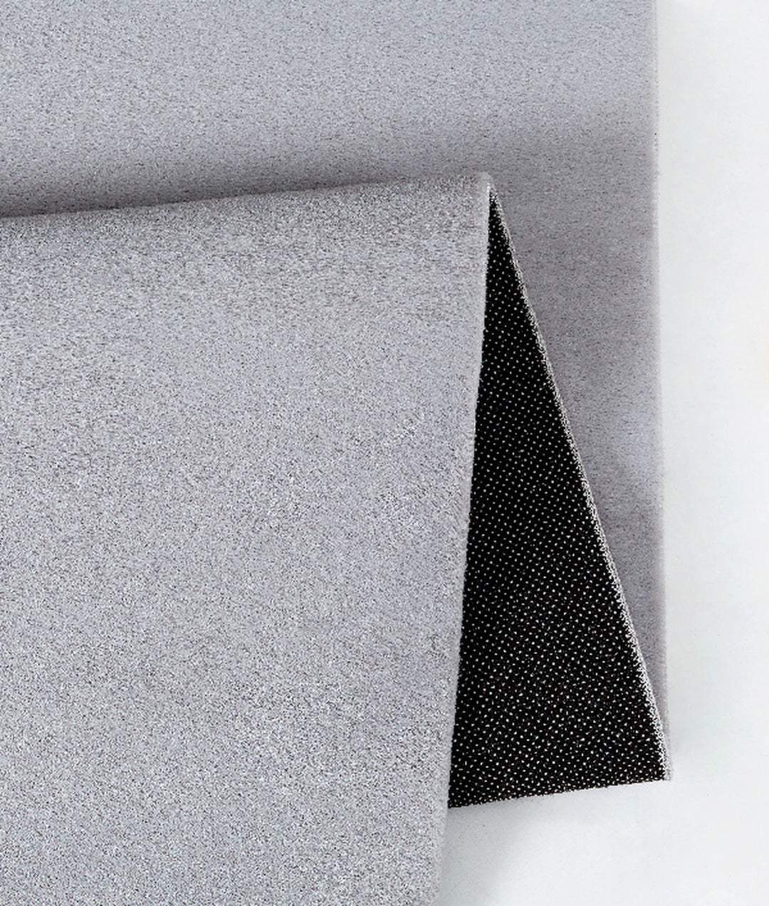 Teppich Kurzflor Grau unifarben Polyester als minimalistische Wohnidee Kollektion DOUBS_