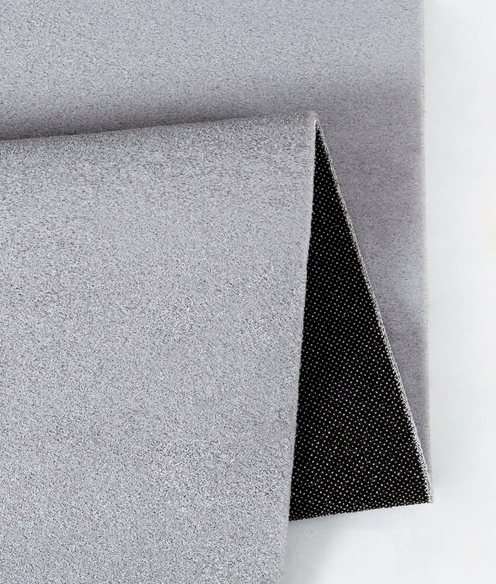 Teppich Kurzflor Grau unifarben Polyester als minimalistische Wohnidee Kollektion DOUBS_