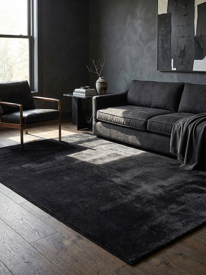 Teppich Schwarz Farbdetail Muster_