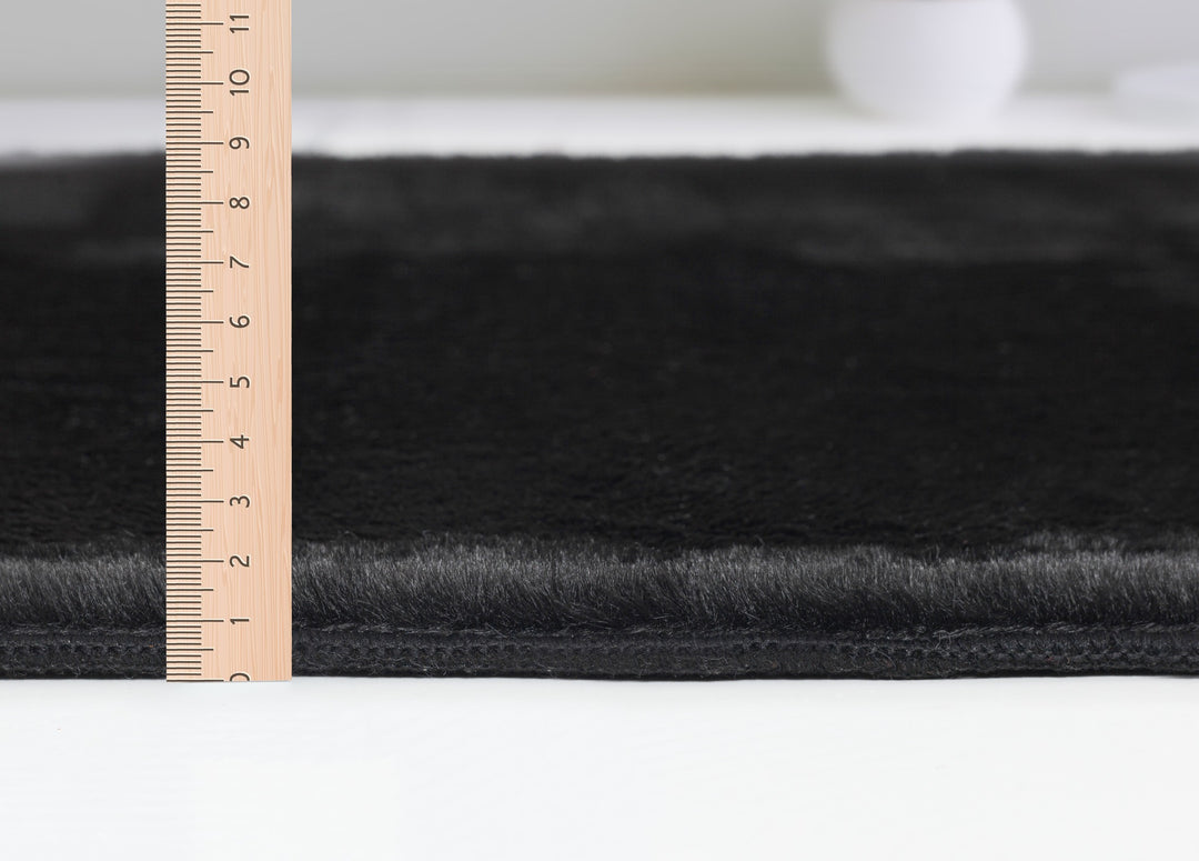 Teppich Schwarz Orientalisch rechteckig polyester Vintage Einrichtung Wohnidee Bodenbelag DOUBS_