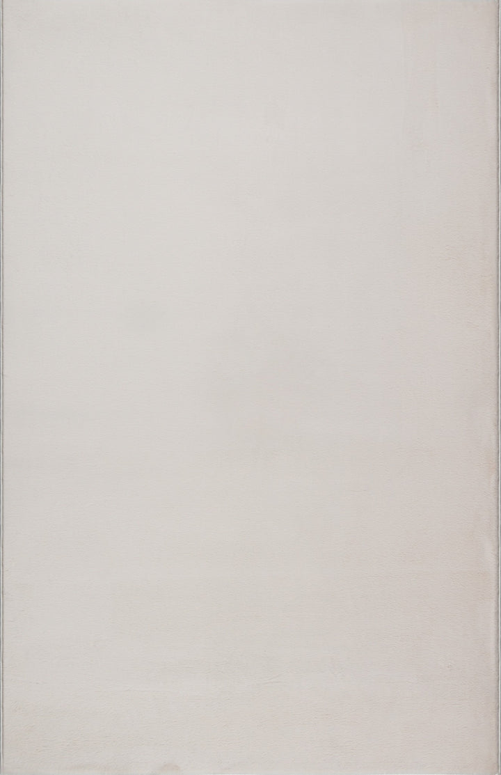 Beige Kurzflor Teppich uni zur modernen Raumgestaltung Kollektion DOUBS_