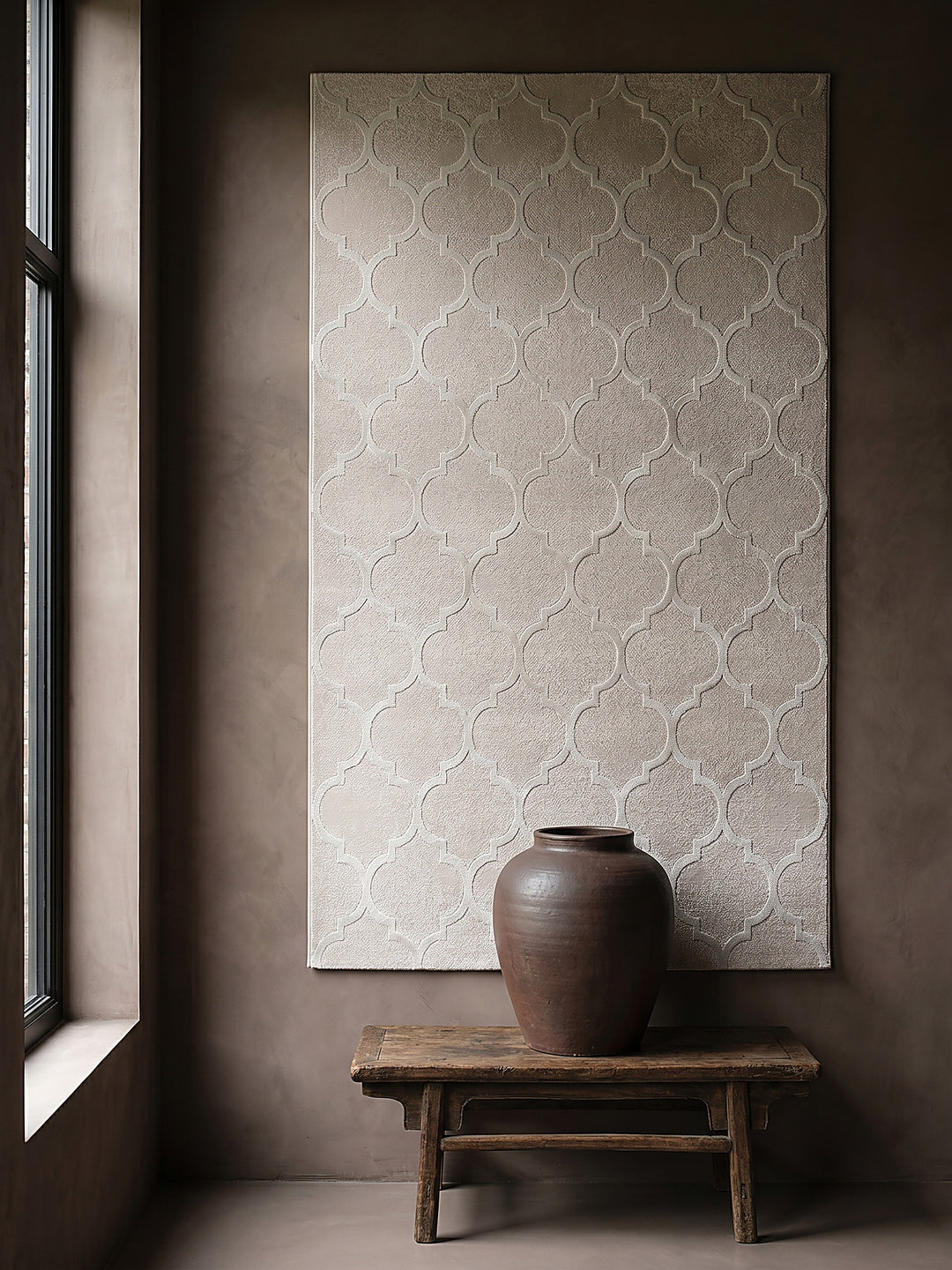 Teppich Beige als Wandteppich_