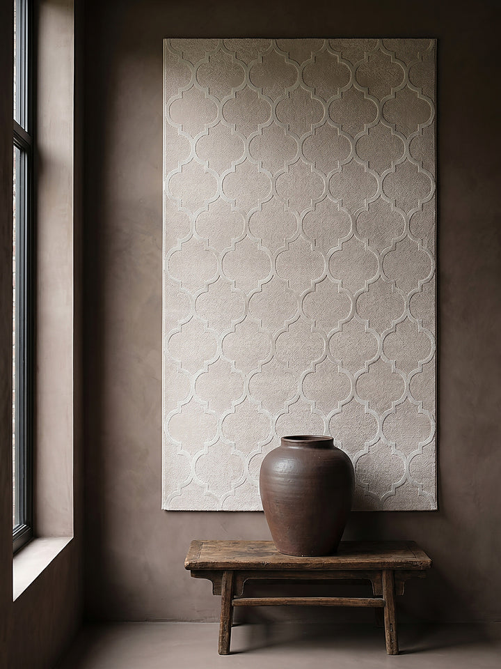 Teppich Beige als Wandteppich_