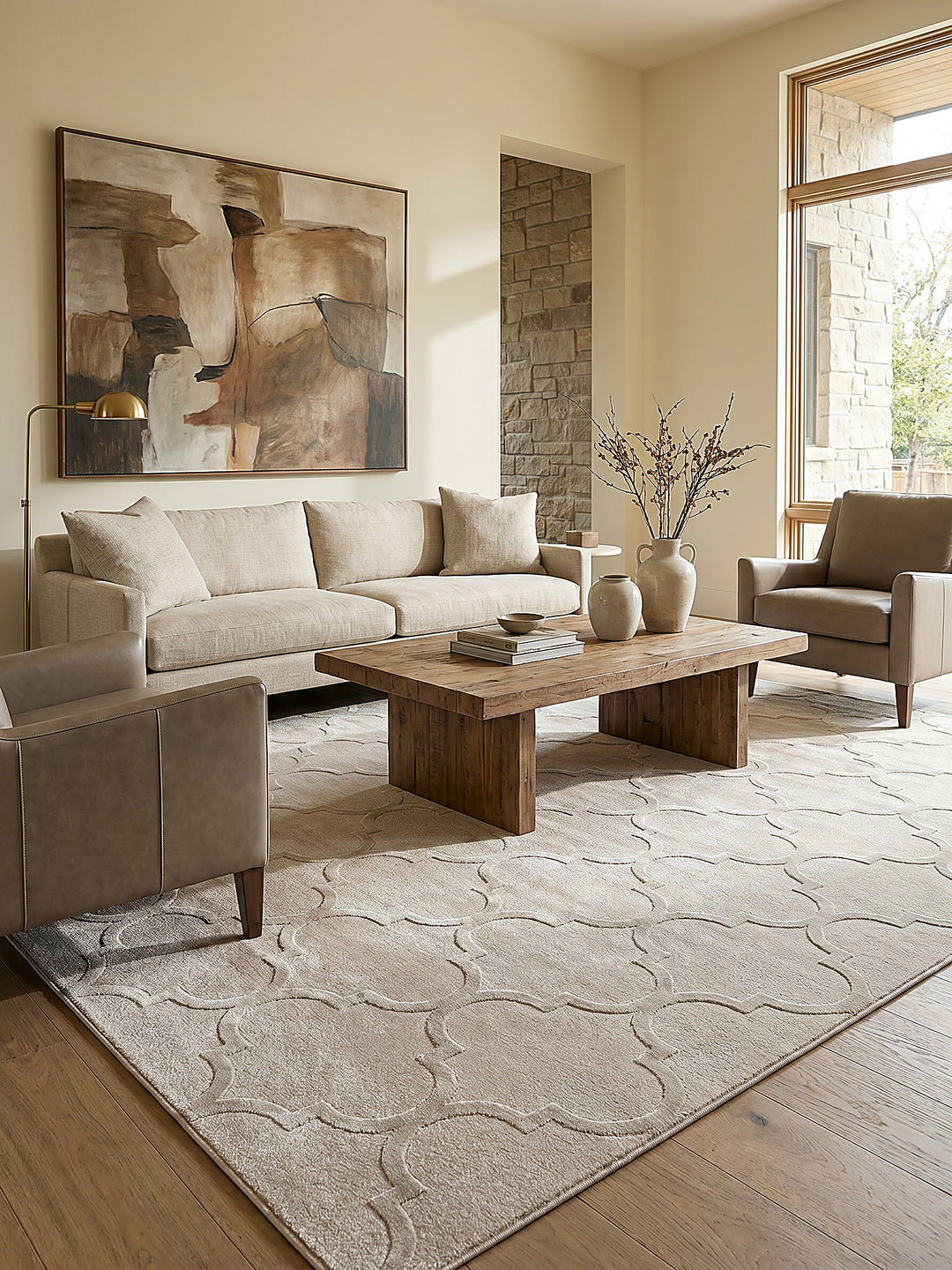 Teppich Beige Farbdetail Muster_