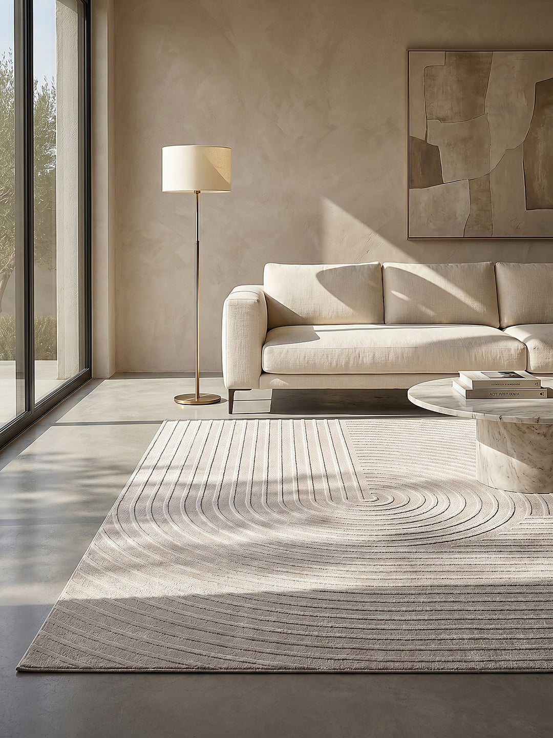 Teppich Beige Farbdetail Muster_