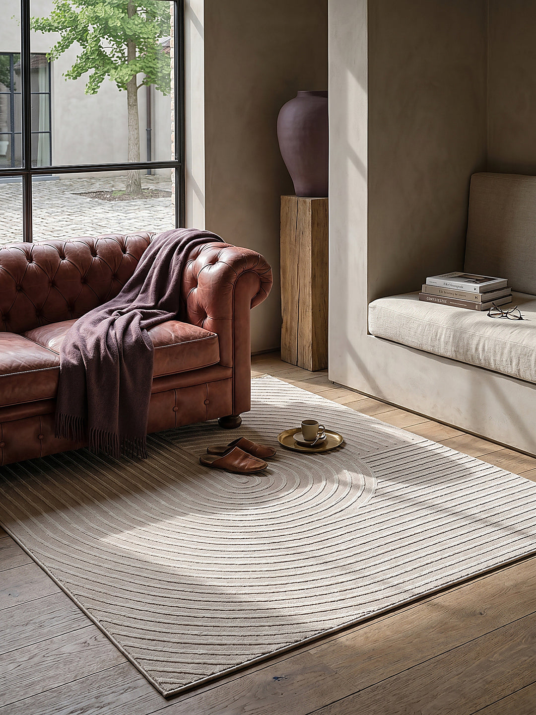 Teppich Beige Textur Nahaufnahme_