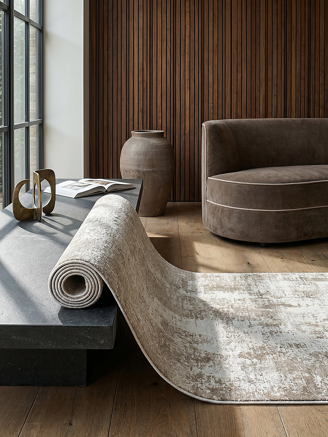 Teppich Beige Läufer Editorial Styling_