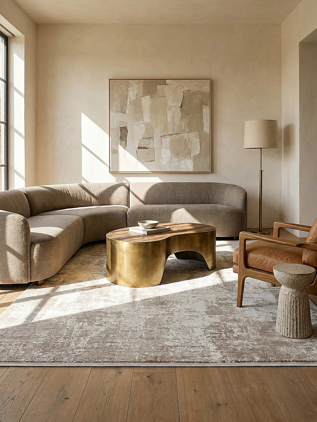 Teppich Beige Farbdetail Muster_