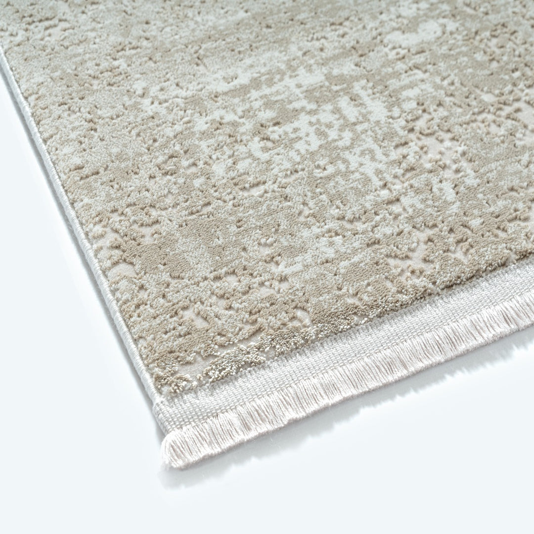 Beige Teppich Kurzflor vintage als minimalistische Wohnidee aus der VARA Kollektion_