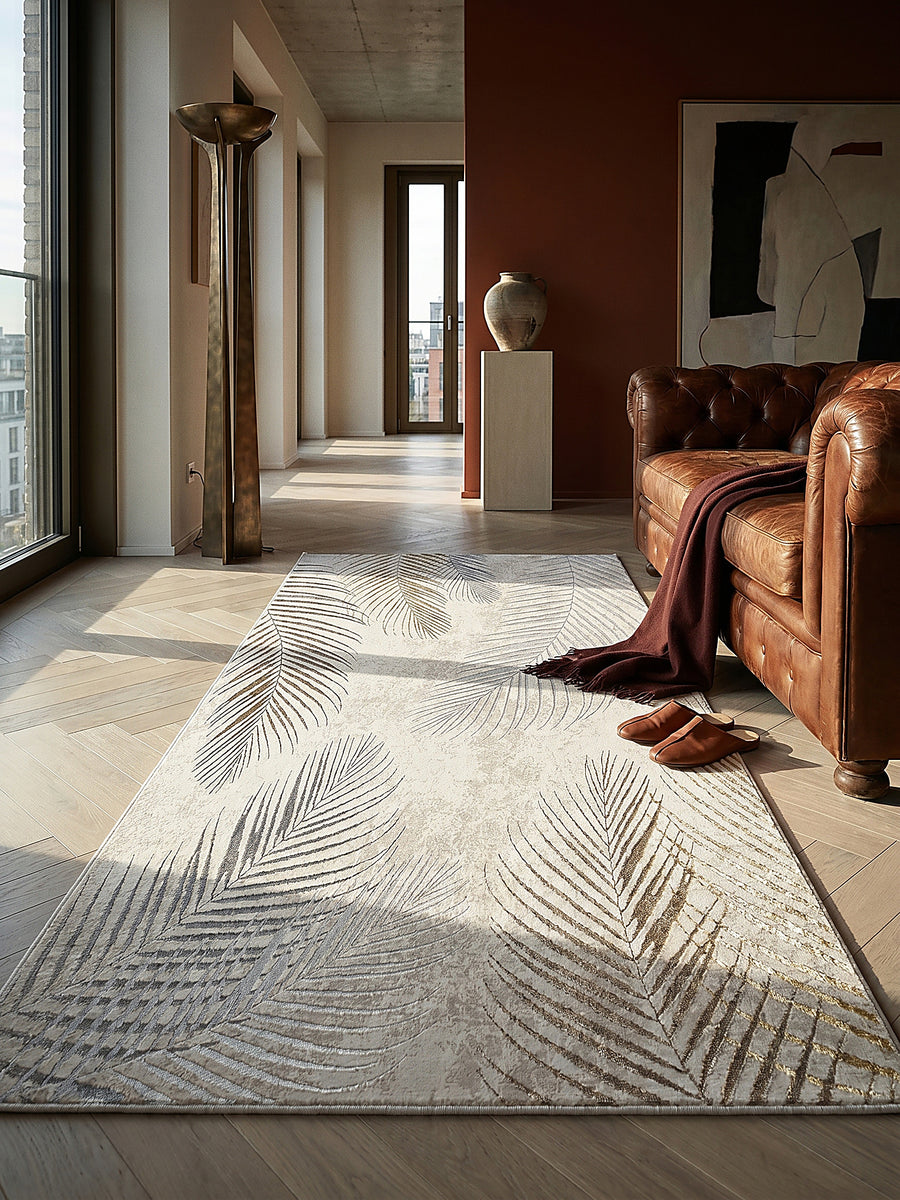 Teppich Creme Textur Nahaufnahme_