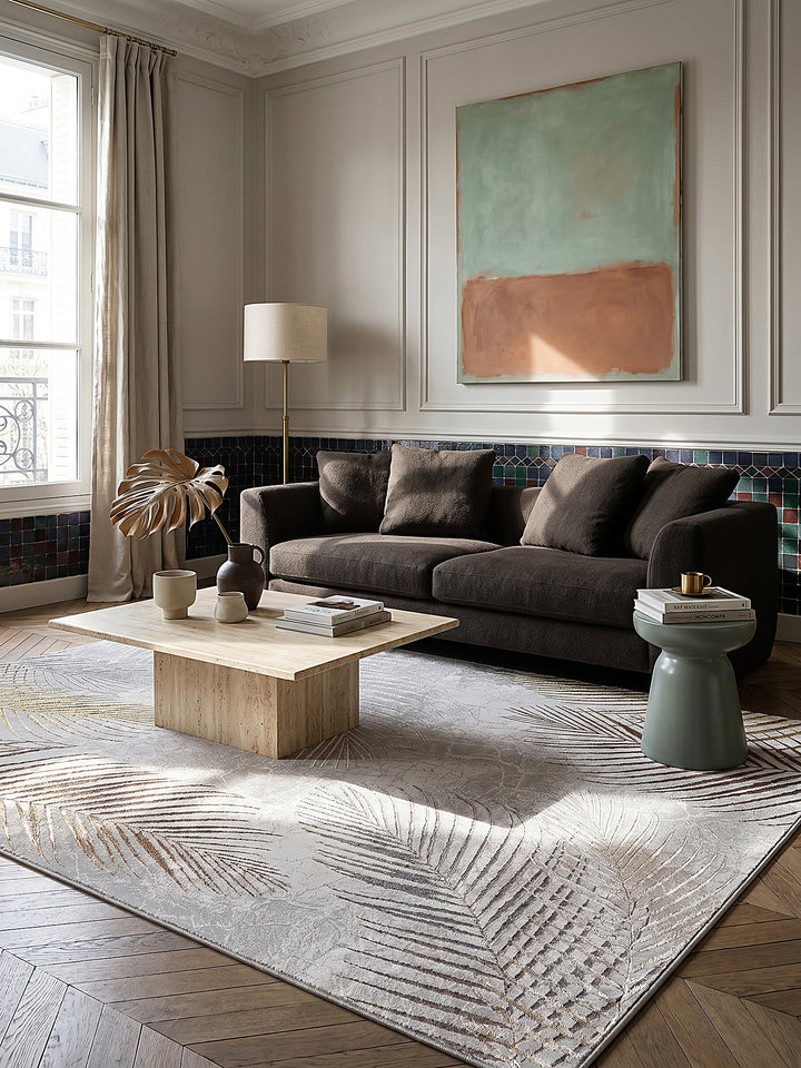 Teppich Grau rechteckig Editorial Styling_