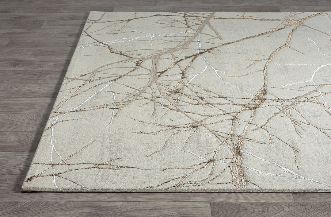 Kurzflor Teppich Creme für harmonische Raumgestaltung aus hochwertigem Polyester KAVALA Serie_