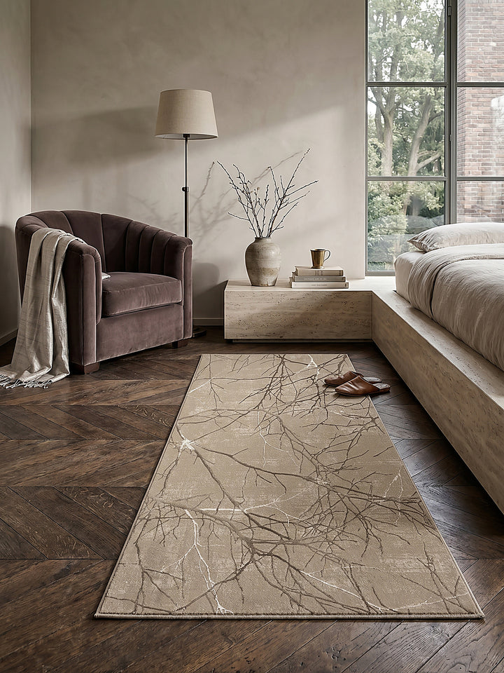 Teppich Beige Läufer gemütliche Wohnszene_