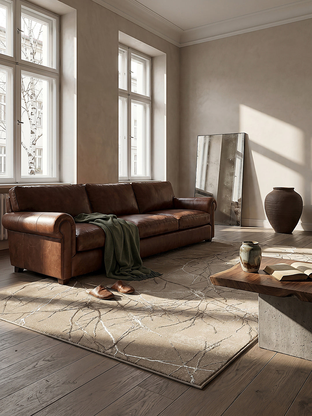 Teppich Beige Textur Nahaufnahme_