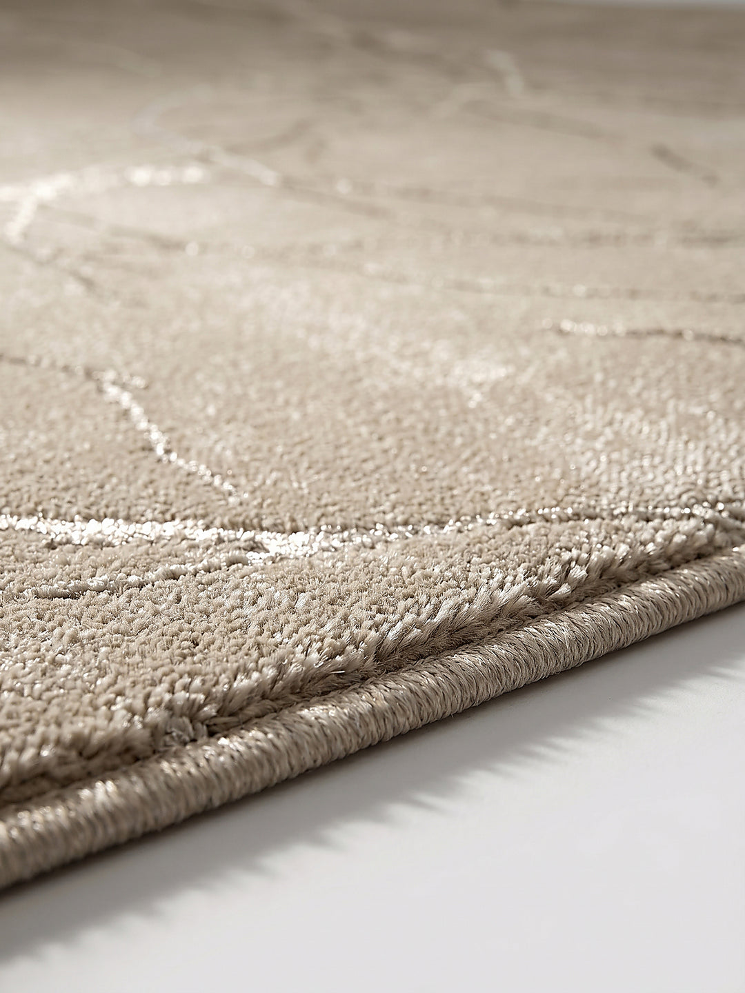 Teppich Beige Florhöhe Profil_