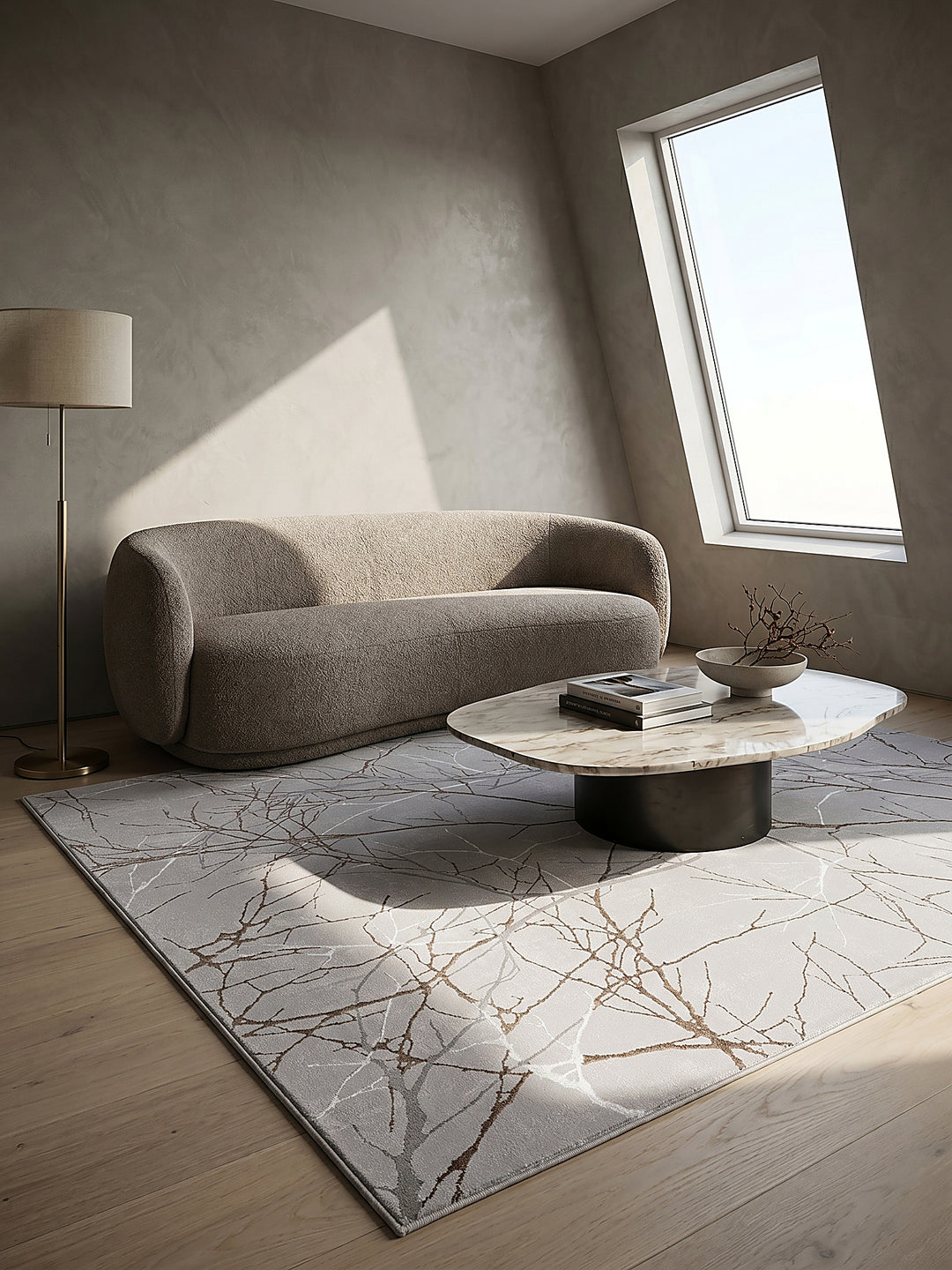 Teppich Grau Farbdetail Muster_