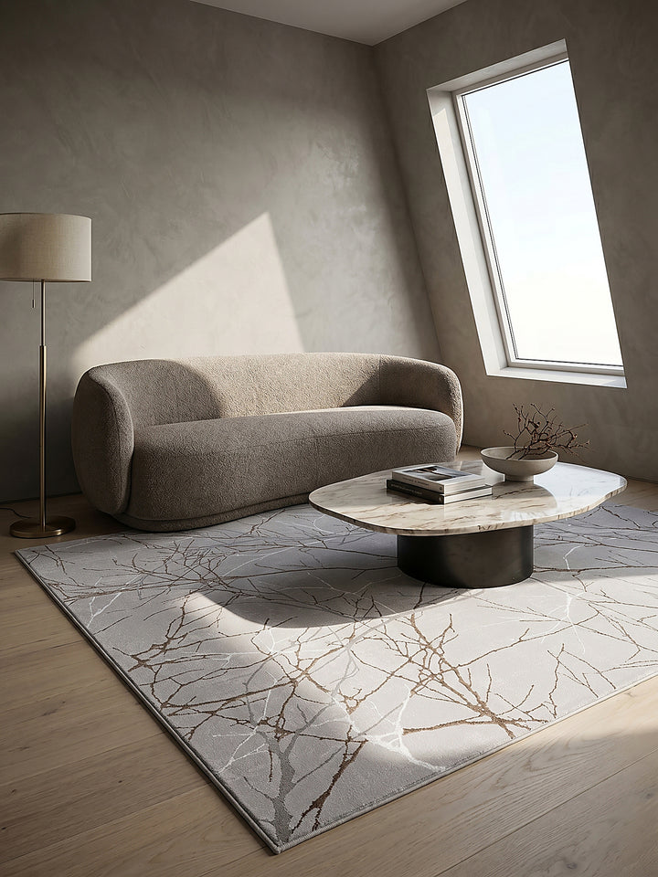 Teppich Grau Farbdetail Muster_