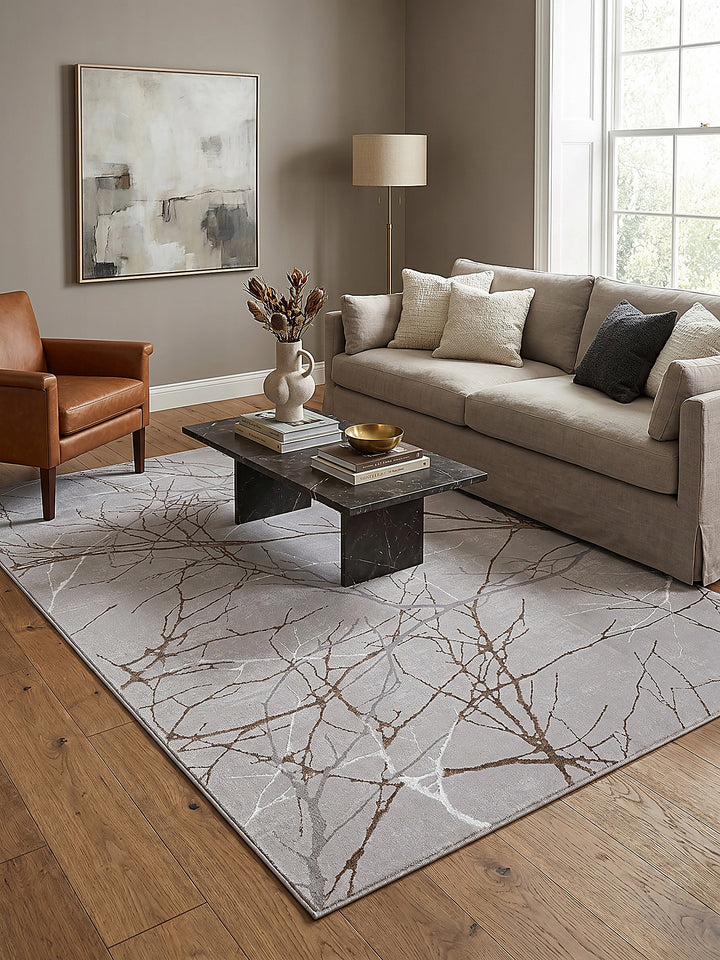Teppich Grau Farbdetail Muster_