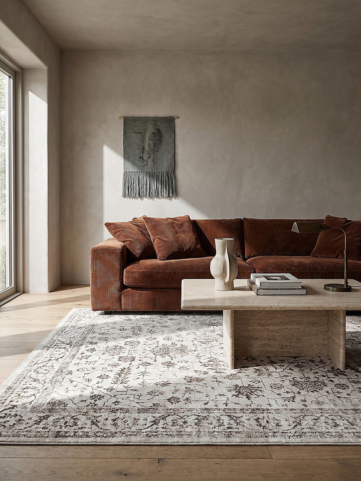 Teppich Creme als Wandteppich_