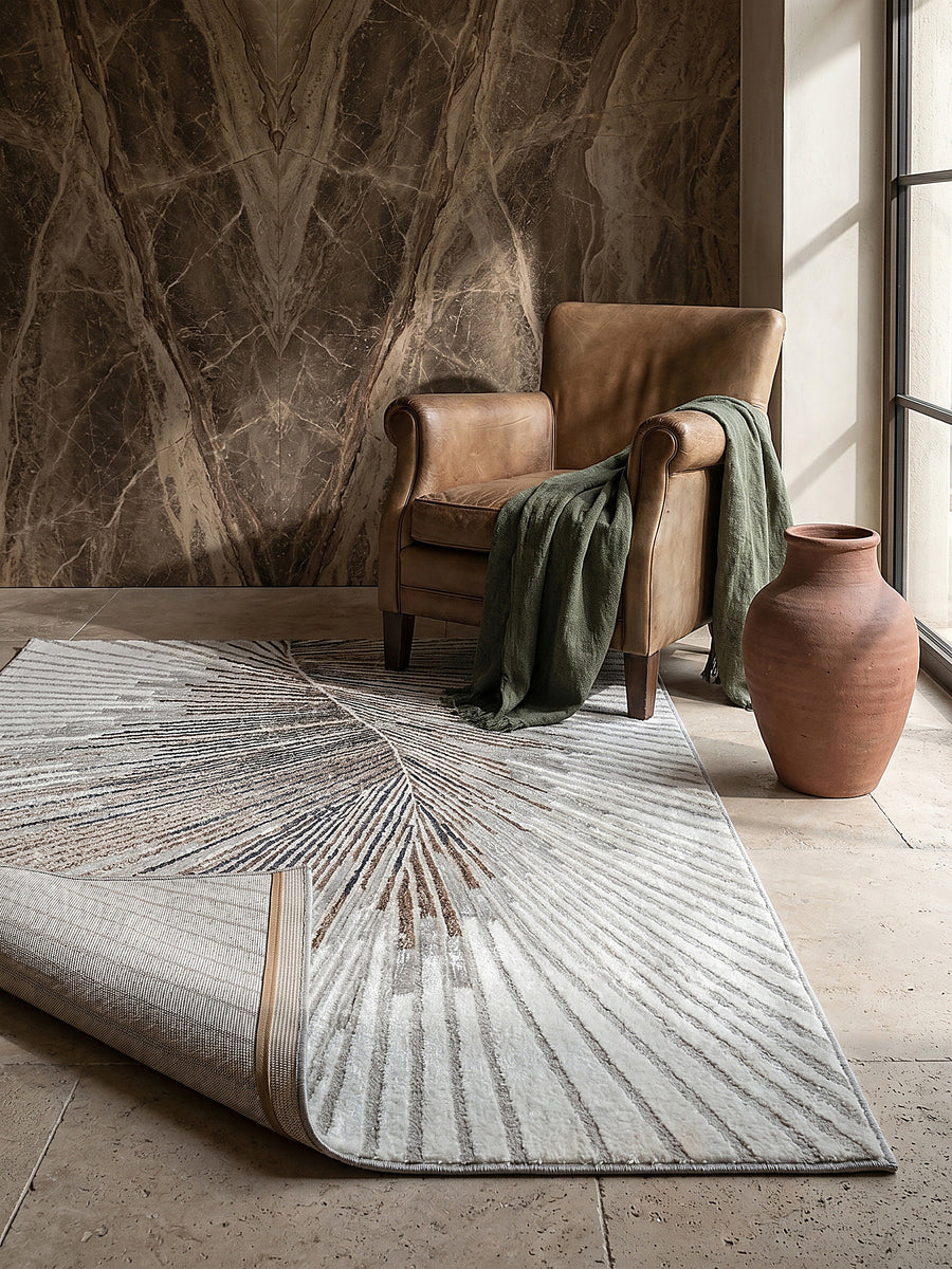 Teppich Grau rechteckig Editorial Styling_