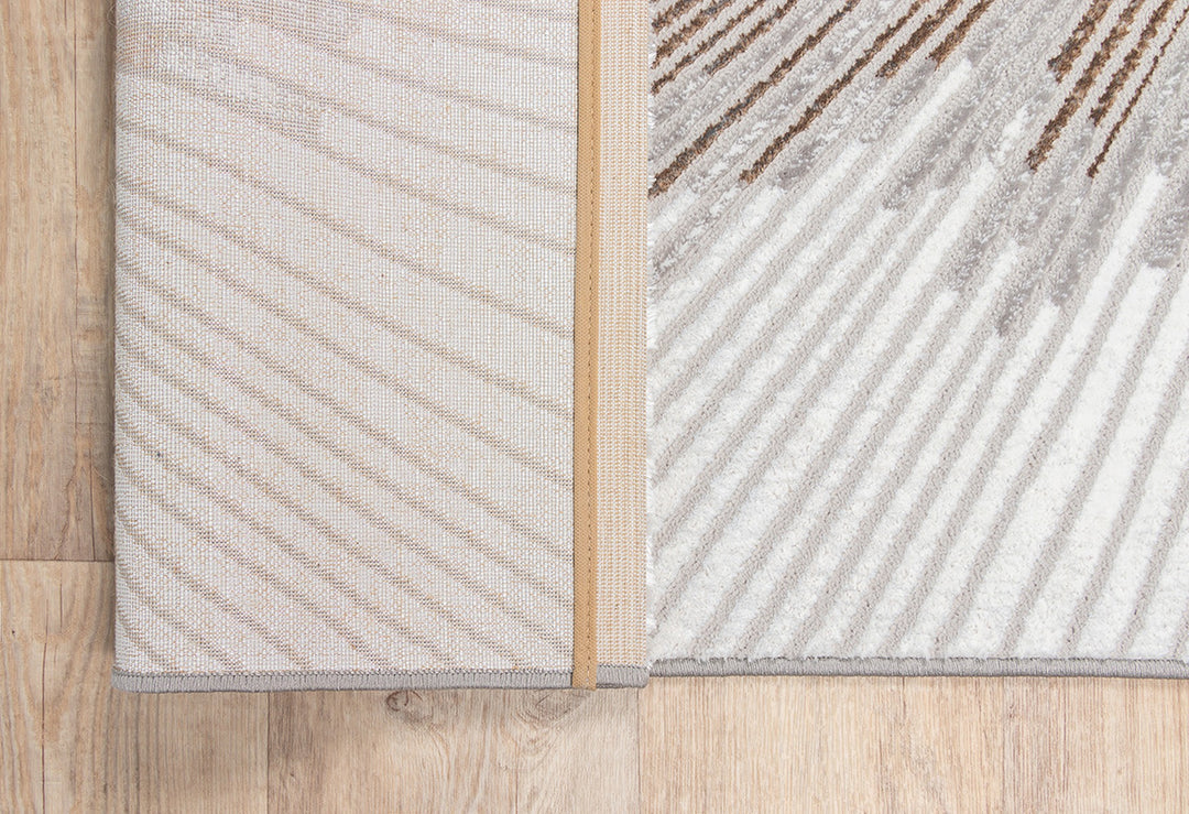 Teppich Kurzflor Grau abstrakt für harmonische Raumgestaltung aus hochwertigem Polyester Kollektion KAVALA_