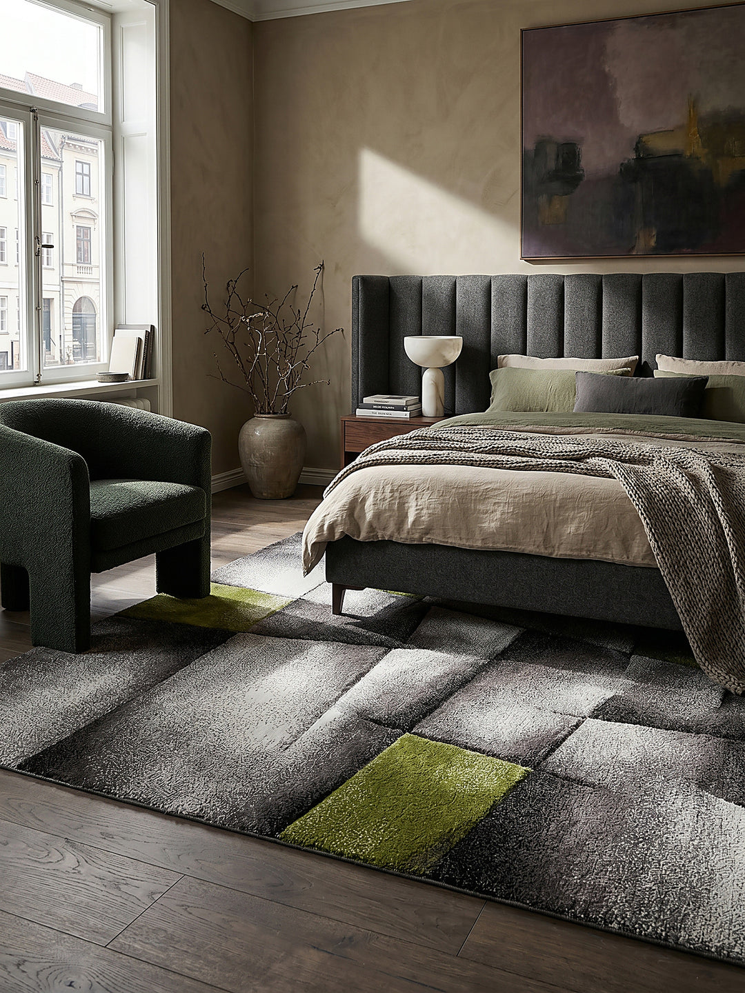 Teppich Grün rechteckig Editorial Styling_