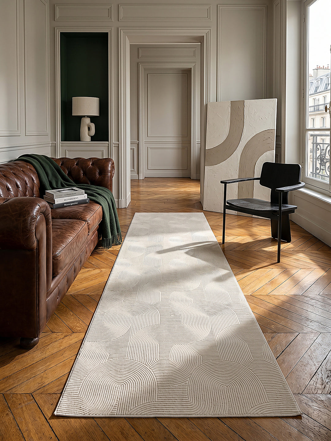 Teppich Creme Textur Nahaufnahme_
