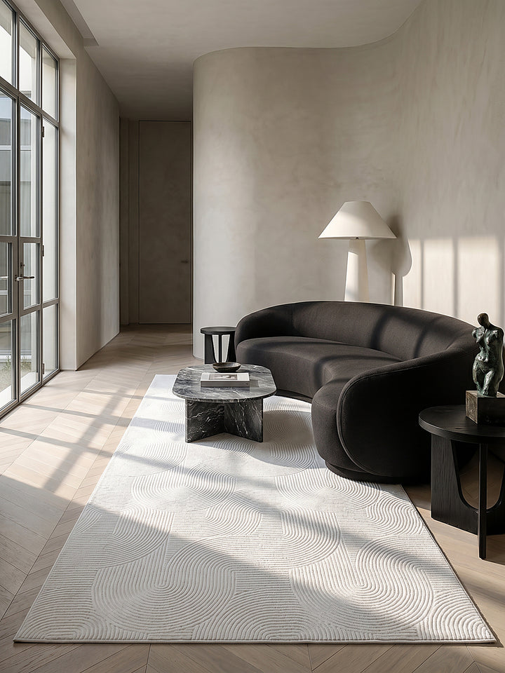 Teppich Weiß Läufer im modernen Wohnzimmer_