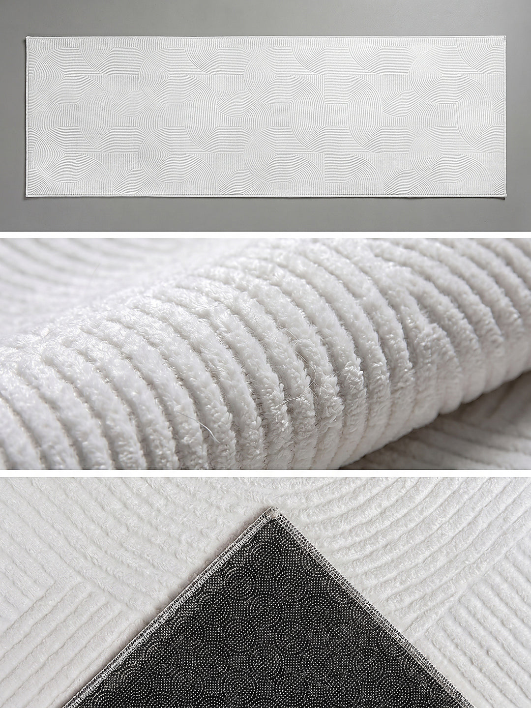 Teppich Weiß Farbdetail Muster_