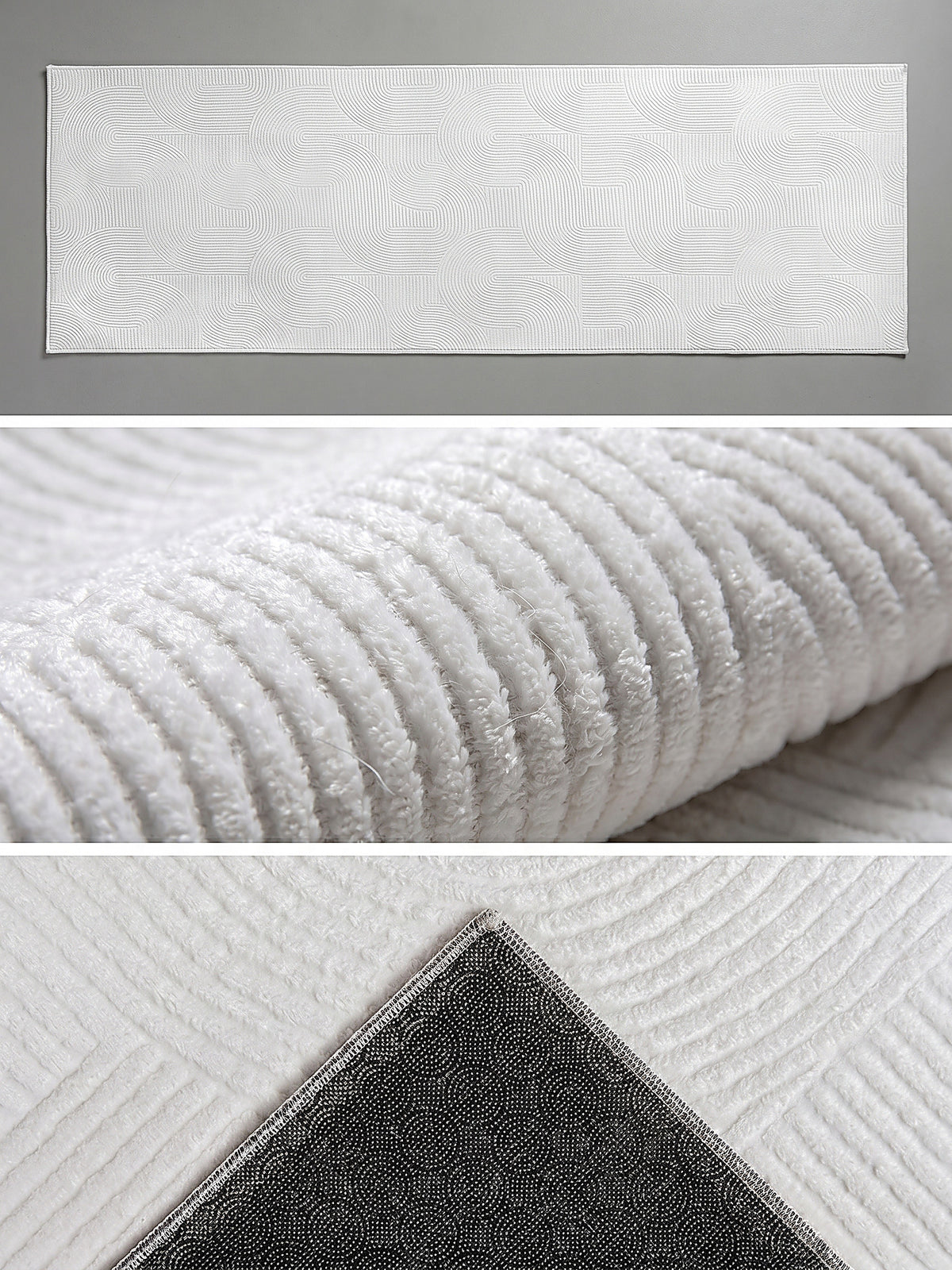 Teppich Weiß Farbdetail Muster_