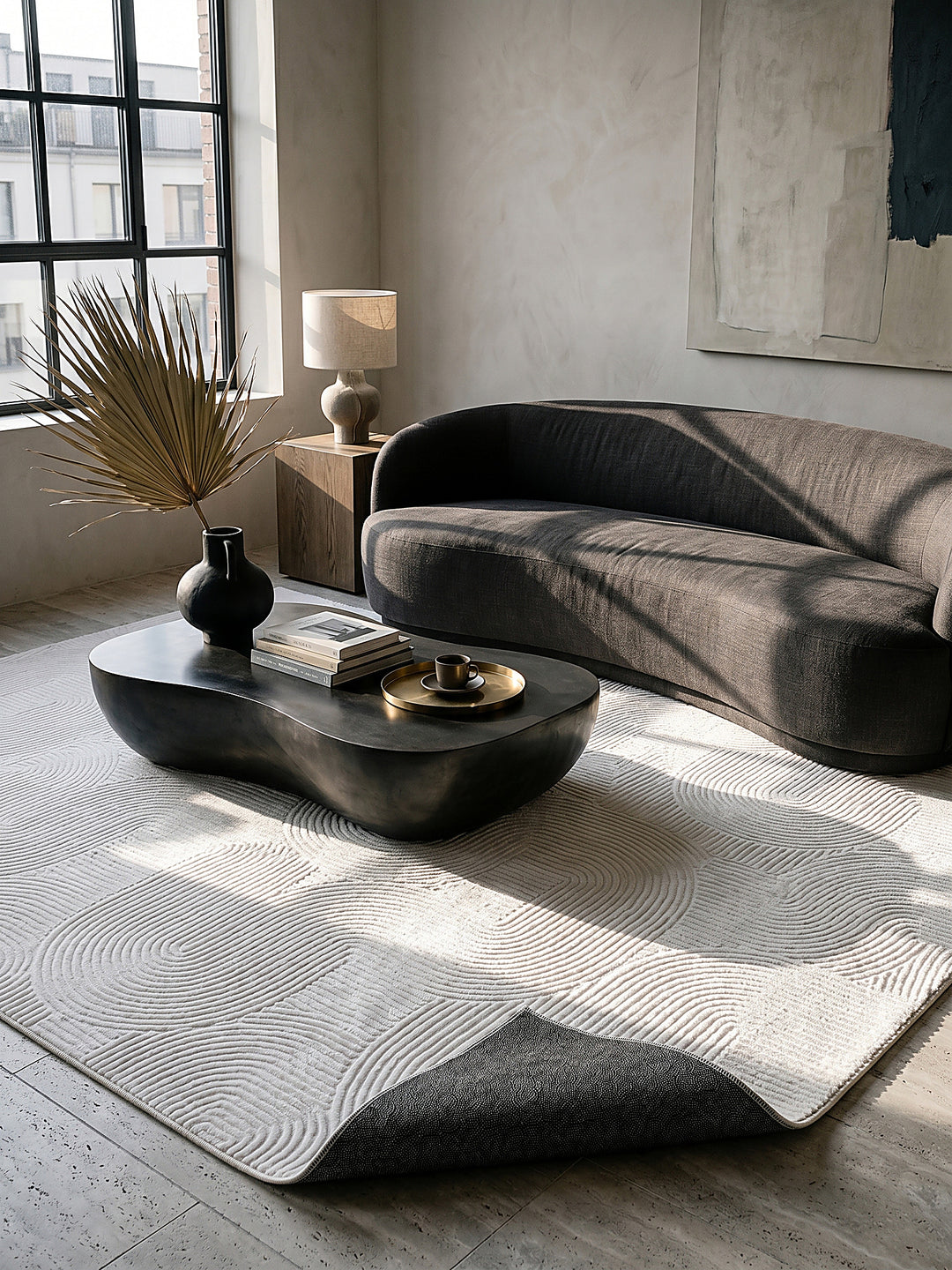 Teppich Weiß rechteckig Editorial Styling_