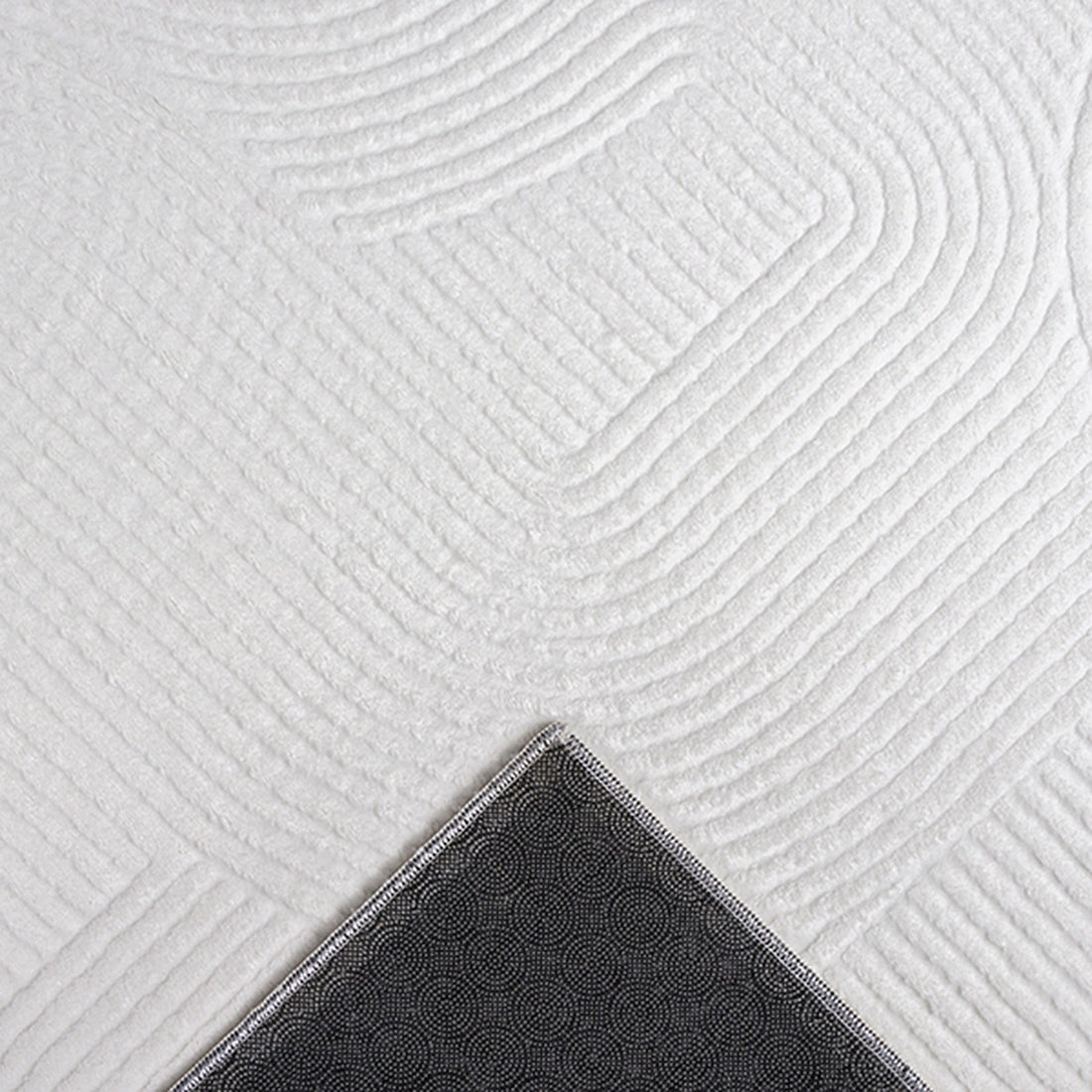 Kurzflor Teppich Weiß als minimalistische Wohnidee aus Polypropylen DALAR Serie
