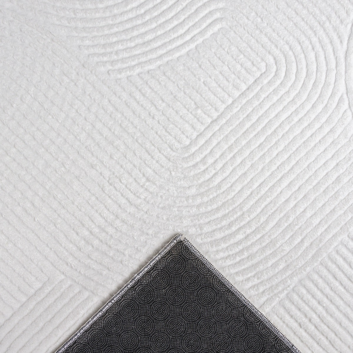 Kurzflor Teppich Weiß als minimalistische Wohnidee aus Polypropylen DALAR Serie