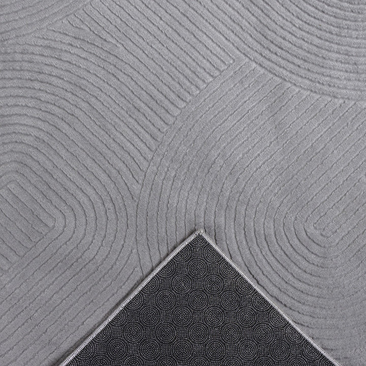 Grau Kurzflorteppich Geometrisch für puristische Einrichtung aus der DALAR Kollektion_