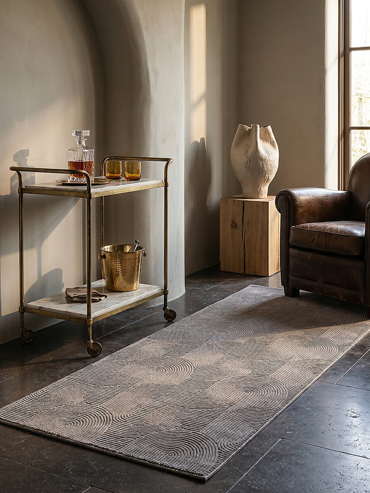 Teppich Beige Läufer gemütliche Wohnszene_