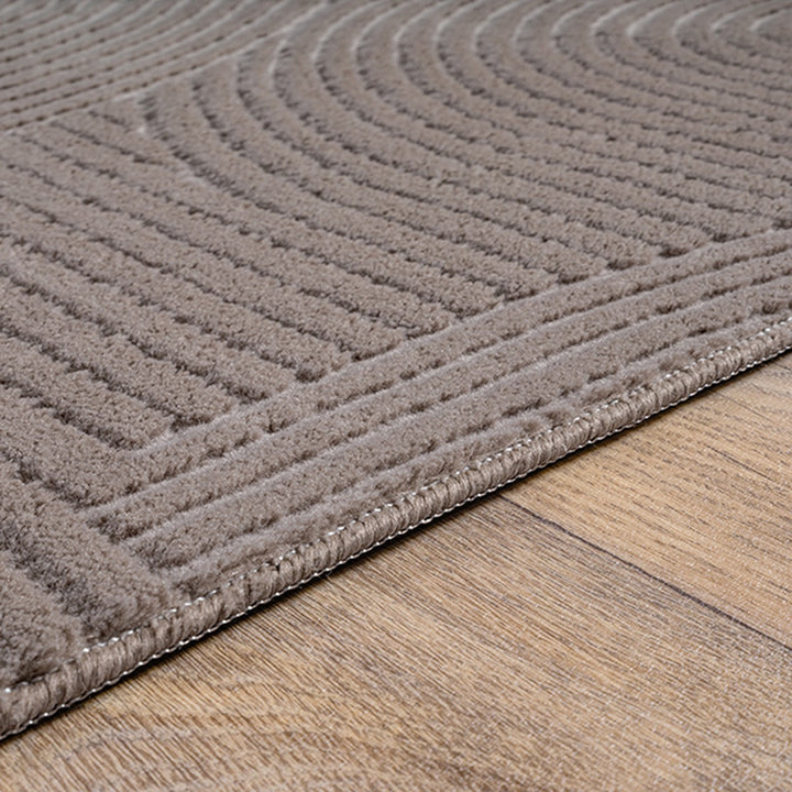Kurzflorteppich Beige als minimalistische Wohnidee aus Polypropylen DALAR Serie_
