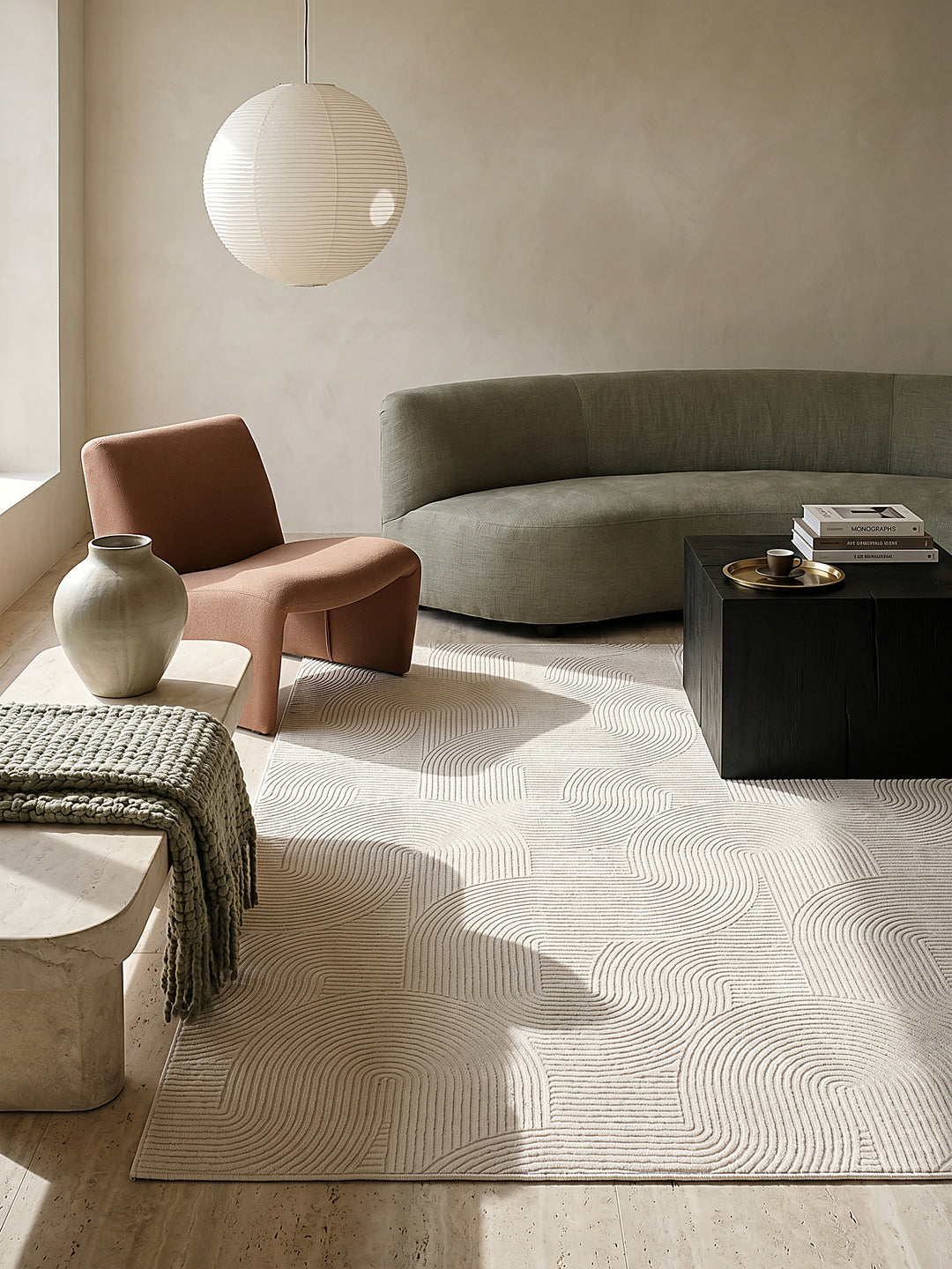 Teppich Creme Textur Nahaufnahme_