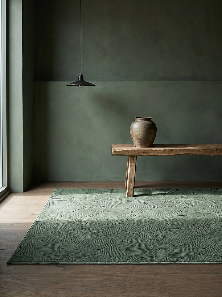 Teppich Waldgrün rechteckig Editorial Styling_