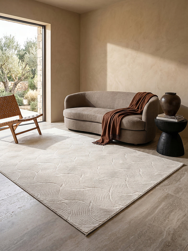 Teppich Creme Textur Nahaufnahme_