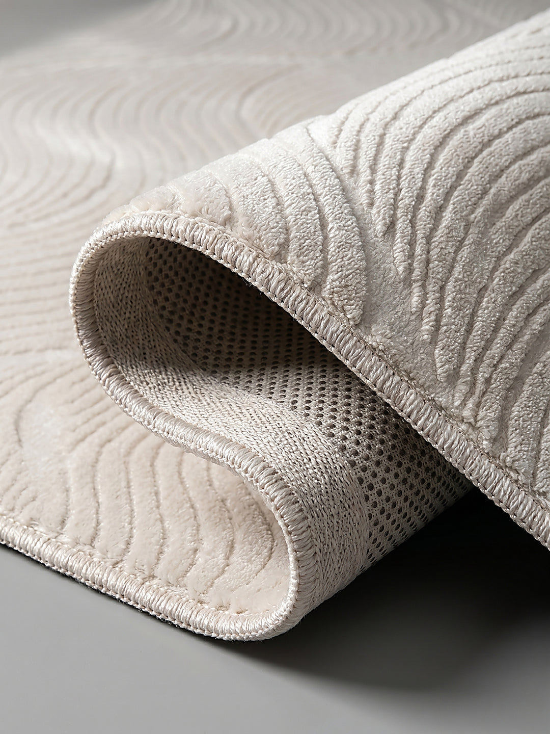 Teppich Creme Kante Verarbeitung_