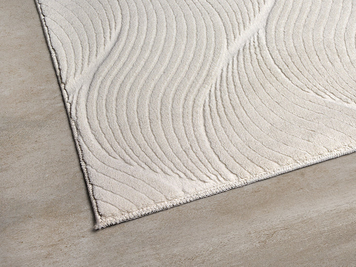 Kurzflor Teppich Creme im reduzierten Wohnstil Polypropylen aus der DALAR Kollektion_