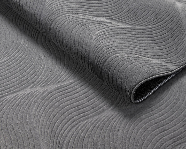 Teppich Kurzflor Anthrazit geometrisch aus Polypropylen für Wohnzimmer Schlafzimmer und Flur aus der DALAR Kollektion_