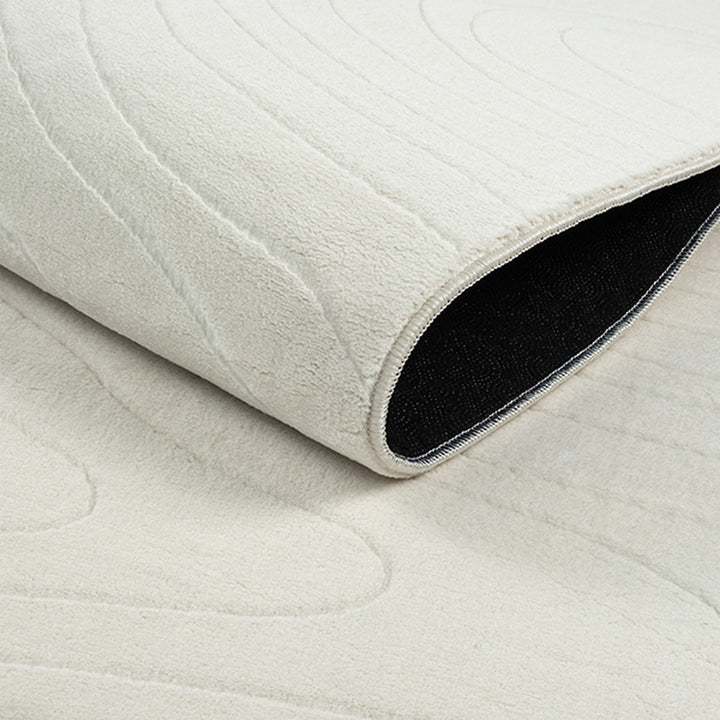Teppich Kurzflor Creme für Wohnzimmer Schlafzimmer und Flur Polypropylen Kollektion DALAR_