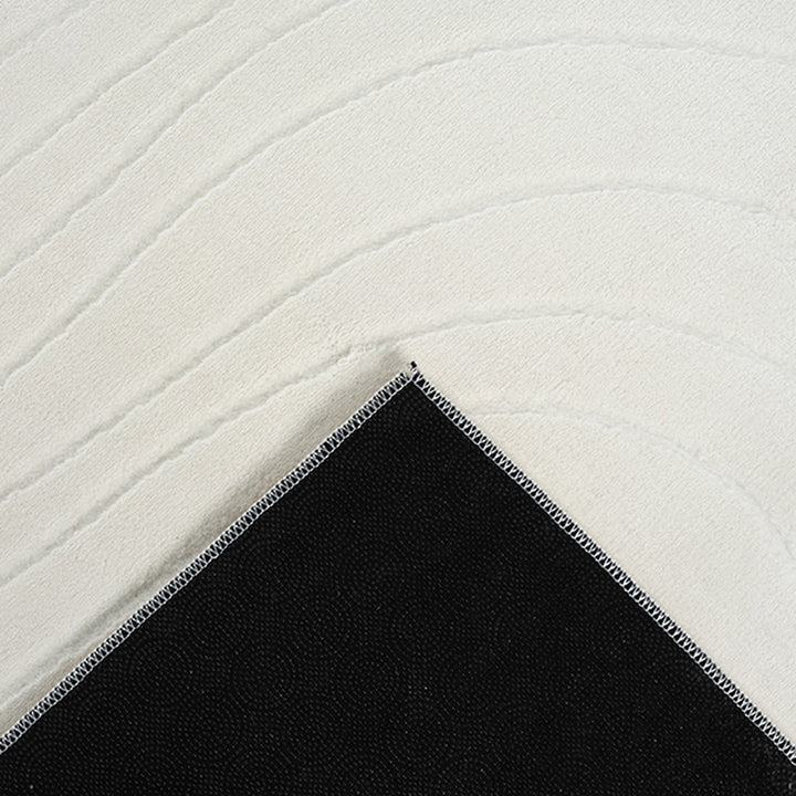 Creme Teppich Kurzflor Abstrakt im reduzierten Wohnstil DALAR Serie_