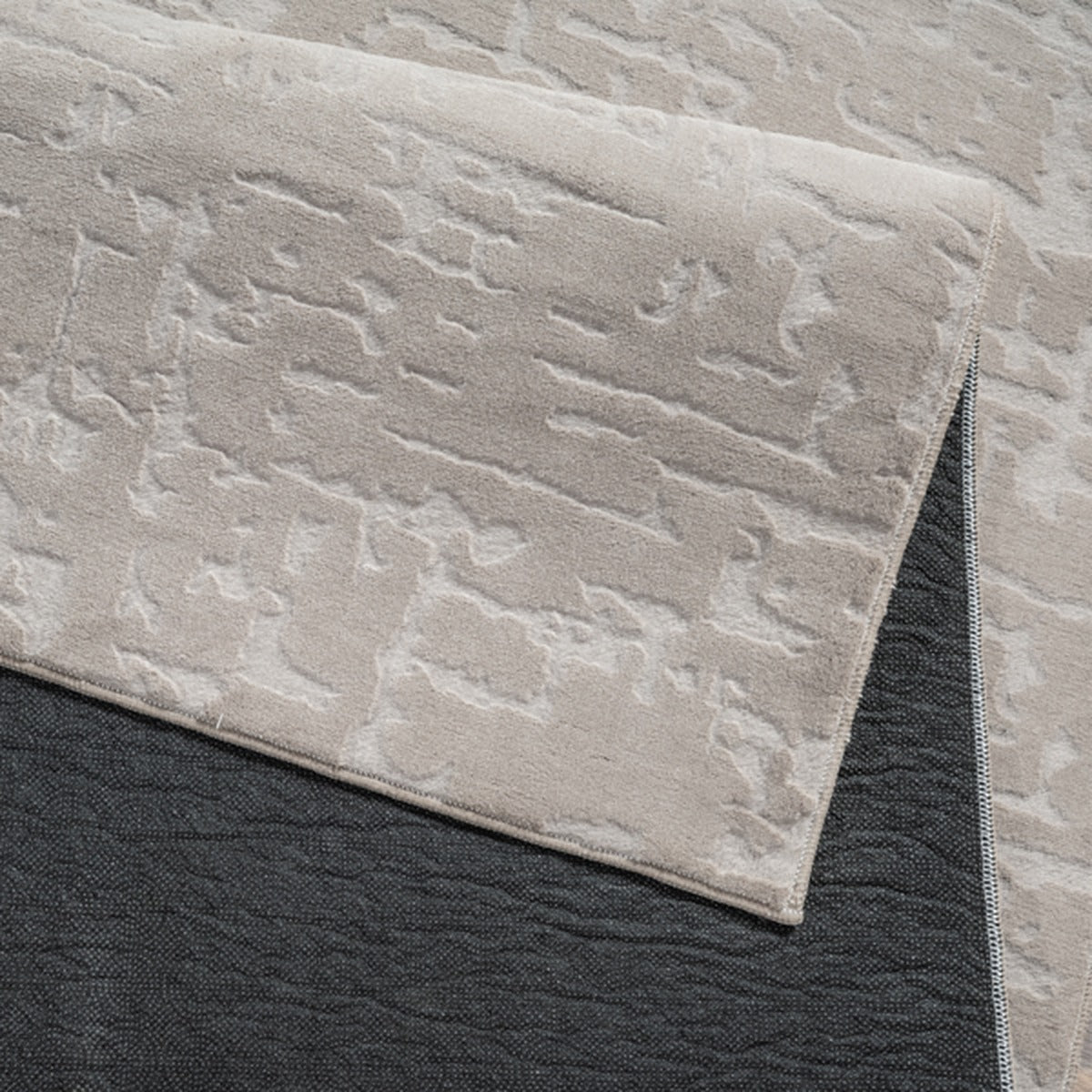 Kurzflorteppich Beige Abstrakt aus hochwertigem Polypropylen im reduzierten Wohnstil DALAR Serie_