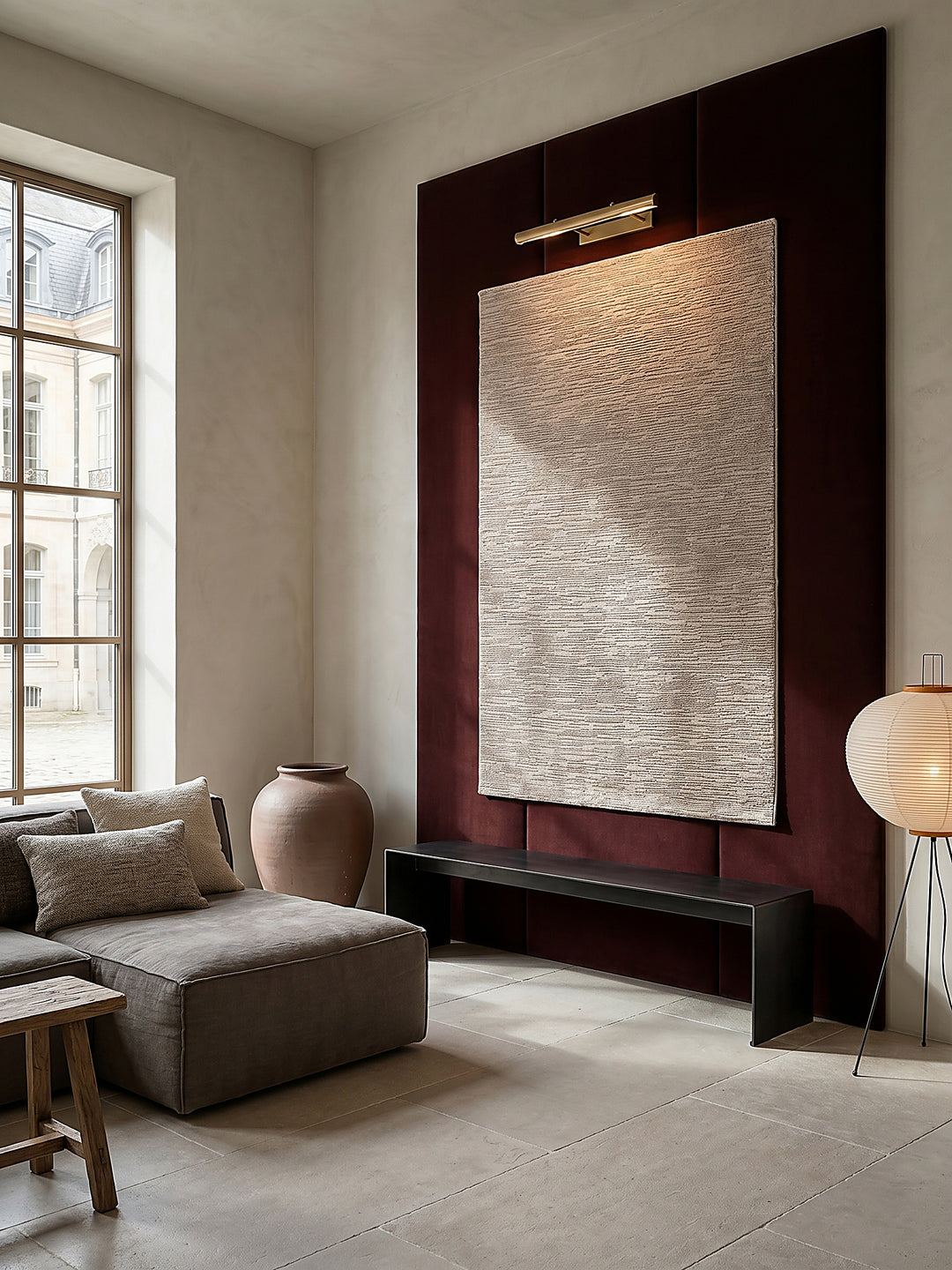 Teppich Beige als Wandteppich_