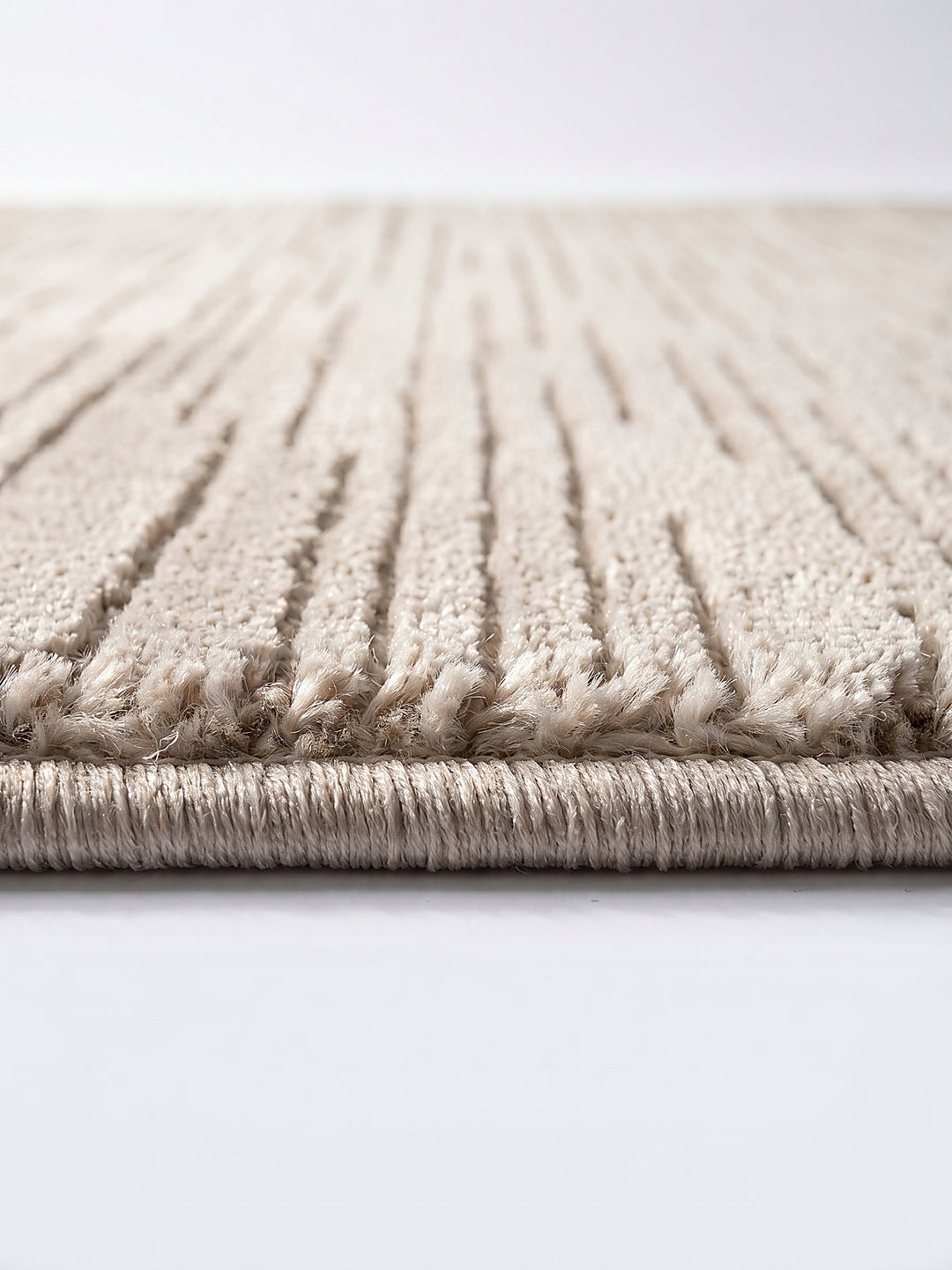 Teppich Beige Florhöhe Profil_