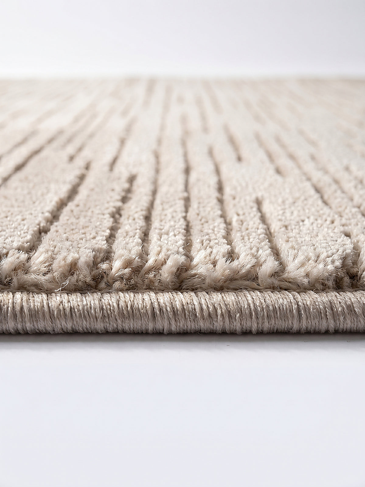 Teppich Beige Florhöhe Profil_